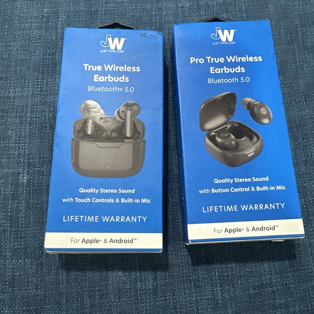 JWTrue Wireless Earbuds Bluetooth 5.0 ***Brand New In Box*** Apple Or Android